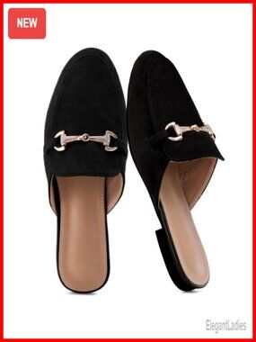 Womens Mules Flats Lightweight Slip On Memory Foam Comfort Shoes